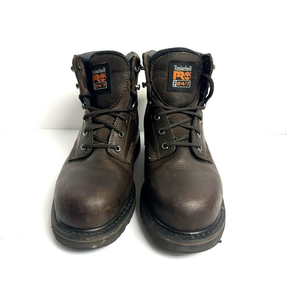 Timberland Pro Mens Pit Boss Steel Toe Work Boot Brown Size 9.5 M